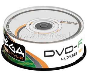 DVD-R. Ietilpba 4,7GB. Ieraksta trums 16x. Iepakojum 25 gab.